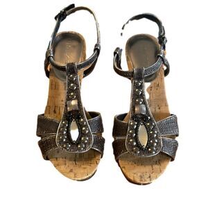 Unisa black multifabric heels. Size 7.5 4 inch heels